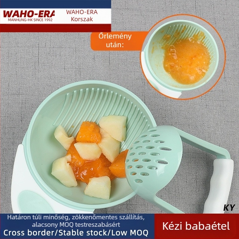 Babaétel-kiegészítő daráló baba gyümölcs kézi püré étel öltöny eszköz főzőtál kondicionáló daráló tál