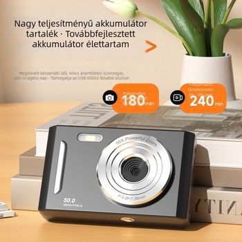 Határokon átnyúló 5K HD felvételkészítésű digitális kamera optikai zoommal, rázkódásmentes kamerával, diákbuli belépő szintű otthoni kamera
