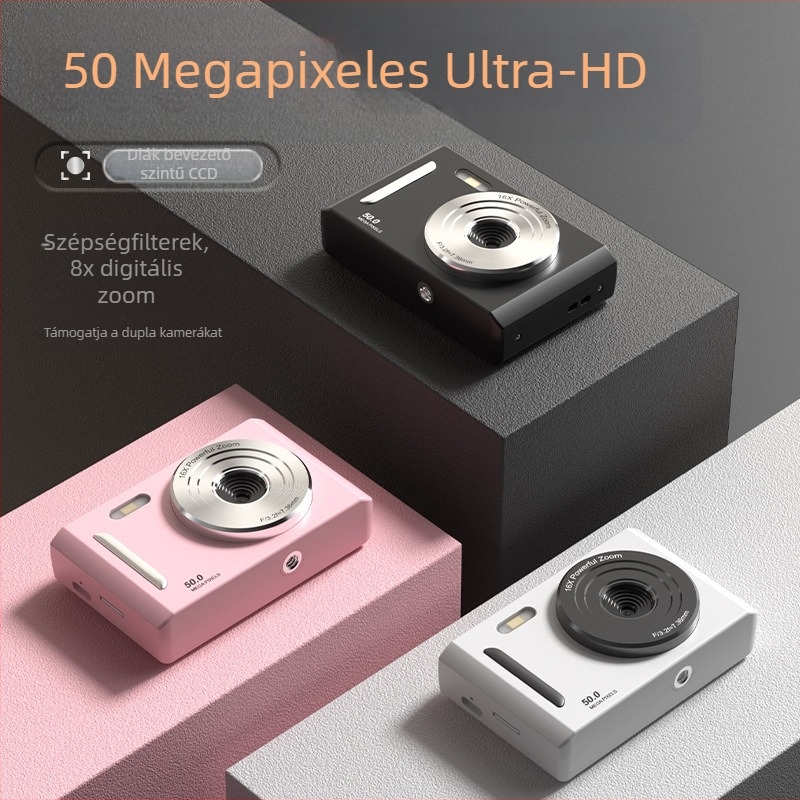 Határokon átnyúló 5K HD felvételkészítésű digitális kamera optikai zoommal, rázkódásmentes kamerával, diákbuli belépő szintű otthoni kamera