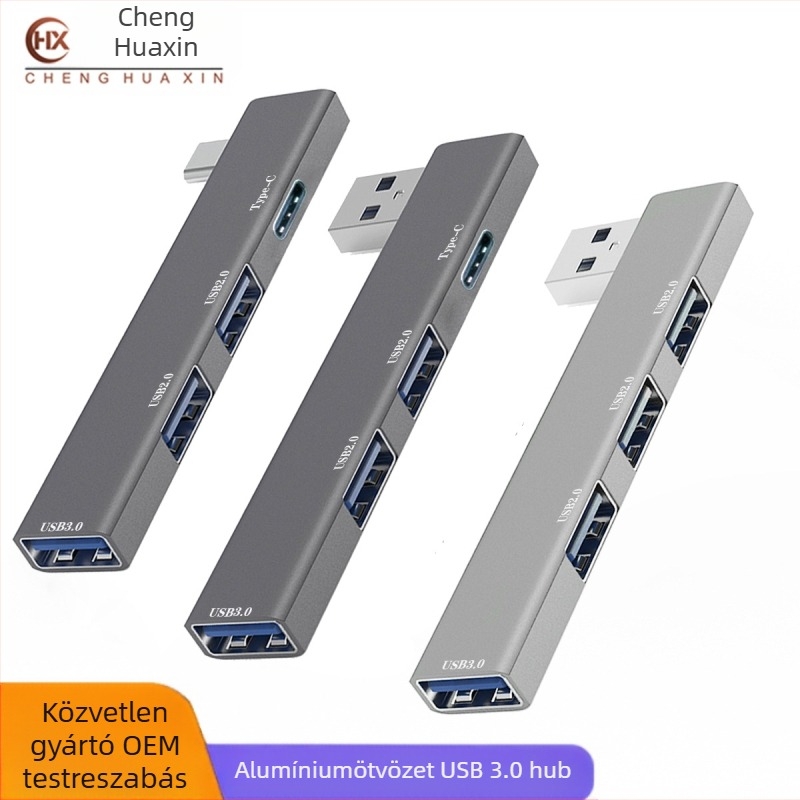Számítógép alumíniumötvözet 3.0 notebook usb multi-interfész typec bővítő dokkoló vezeték nélküli HUB kábelelosztó