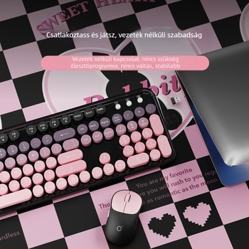 Forerunner V96 vezeték nélküli billentyűzet, egér, mechanikus, némított, notebook, külső, női, irodai, punk