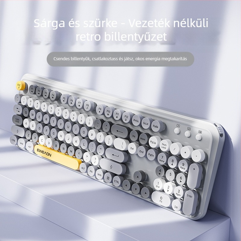 Forerunner V96 vezeték nélküli billentyűzet, egér, mechanikus, némított, notebook, külső, női, irodai, punk