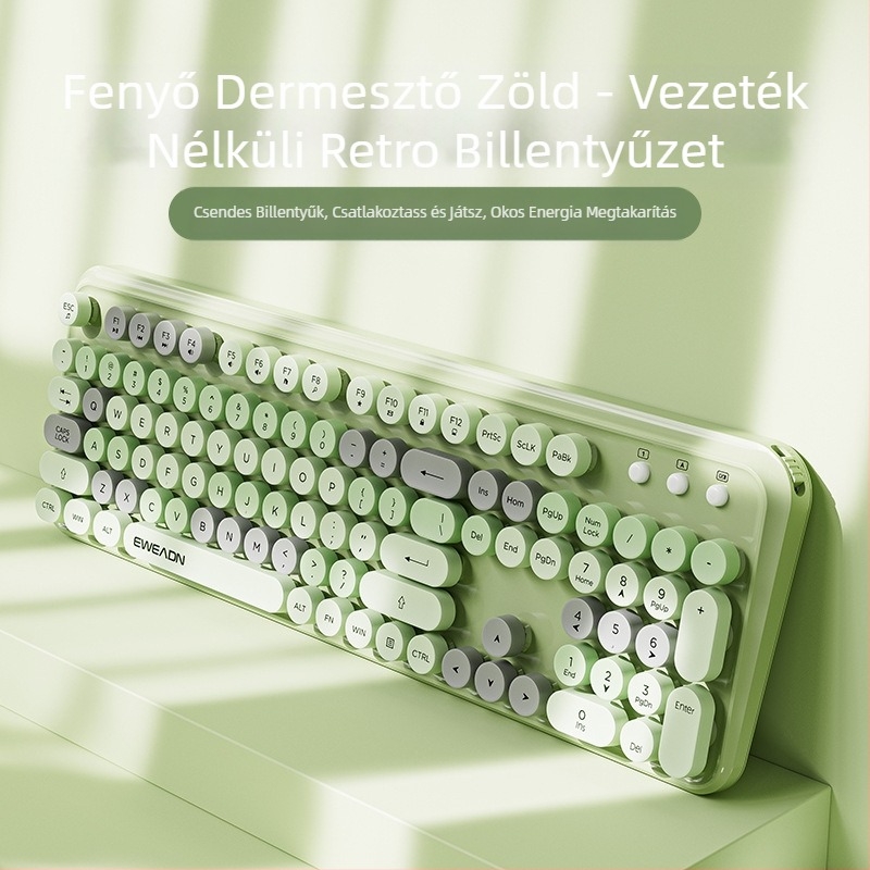 Forerunner V96 vezeték nélküli billentyűzet, egér, mechanikus, némított, notebook, külső, női, irodai, punk