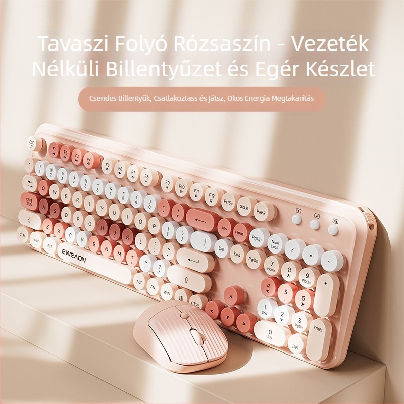 Forerunner V96 vezeték nélküli billentyűzet, egér, mechanikus, némított, notebook, külső, női, irodai, punk