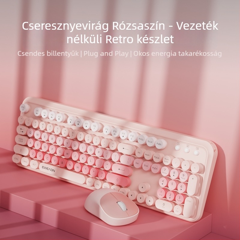 Forerunner V96 vezeték nélküli billentyűzet, egér, mechanikus, némított, notebook, külső, női, irodai, punk