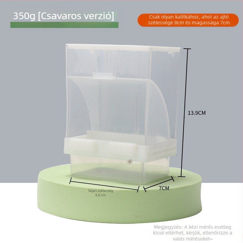 Papagáj madáreledel-doboz, szétszóródásgátló automata etető, fröccsenésgátló, külső etető, tigrisbőrből készült bazsarózsa, Xuan Feng madárfelszerelés