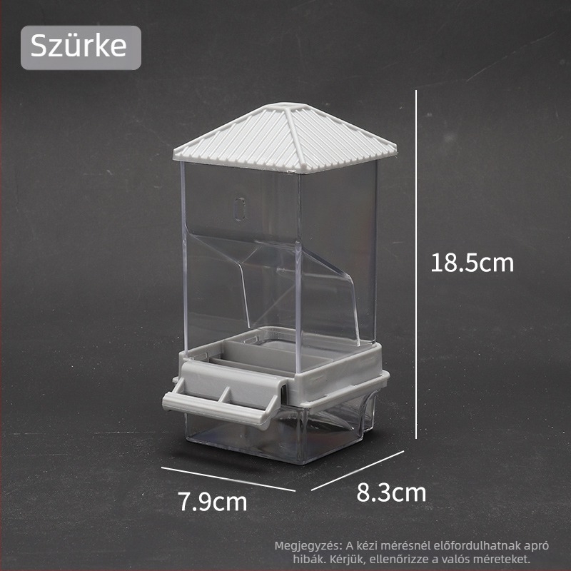 Papagáj madáreledel-doboz, szétszóródásgátló automata etető, fröccsenésgátló, külső etető, tigrisbőrből készült bazsarózsa, Xuan Feng madárfelszerelés