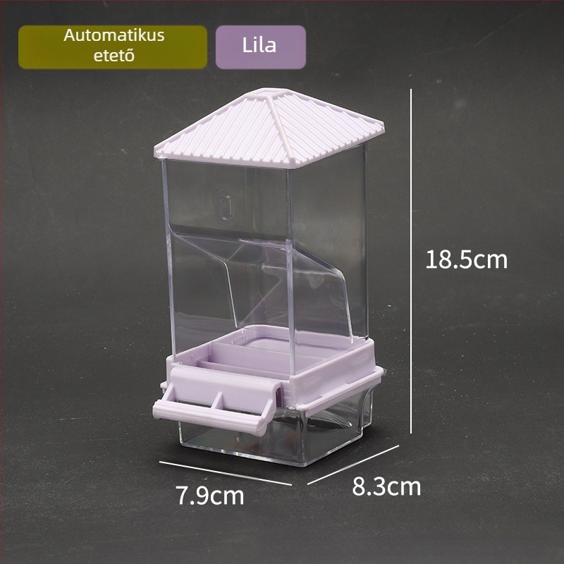 Papagáj madáreledel-doboz, szétszóródásgátló automata etető, fröccsenésgátló, külső etető, tigrisbőrből készült bazsarózsa, Xuan Feng madárfelszerelés