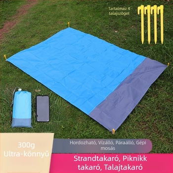 Kültéri piknikszőnyeg, strandszőnyeg, zsebes kempingszőnyeg, tengerparti hordozható összecsukható strandvédő szőnyeg, dropshipping