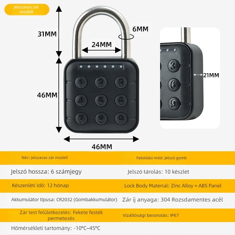 Kültéri tároló ujjlenyomat-lakat Forrás Gyártó Közvetlen értékesítés Bluetooth ujjlenyomat-zár Ujjlenyomat-lakat