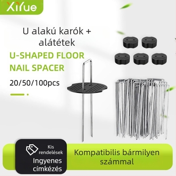 U alakú talajszögek 15 cm-es műanyag tömítéssel, gyepszögek, kerti sátor, szélálló szögek, horganyzott fix szögek, fűálló szövet talajszögek