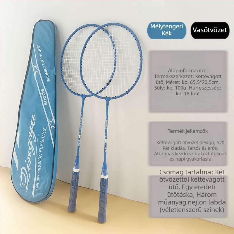 Tollaslabda ütő szett három labdát ad a fiatal felnőtteknek családi szórakozáshoz alapvető gyakorlás edzés ütő szett összeszerelhető