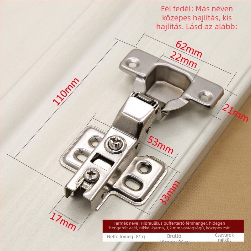 Hidraulikus puffer rozsdamentes acél zsanér rejtett 180 fokos szekrényajtó összecsukható repülőgép zsanér LED lámpa gyári közvetlen értékesítés