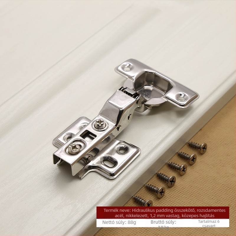 Hidraulikus puffer rozsdamentes acél zsanér rejtett 180 fokos szekrényajtó összecsukható repülőgép zsanér LED lámpa gyári közvetlen értékesítés