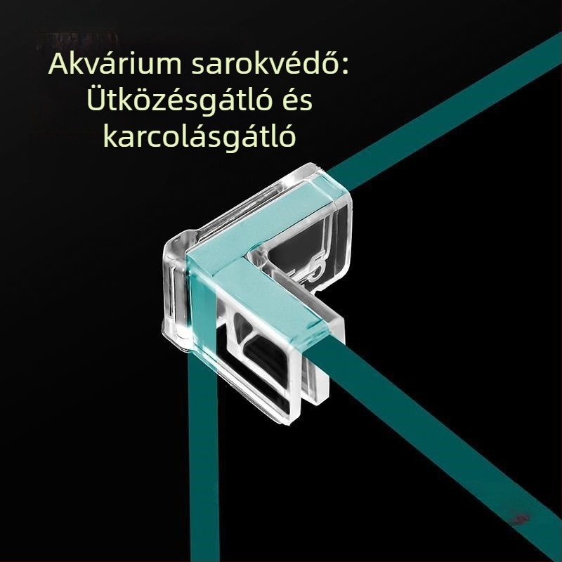 Átlátszó védőfedél sarokvédőkkel, rugalmas üveg ütközés elleni, puha akril háromszög alakú gyermek-akvárium