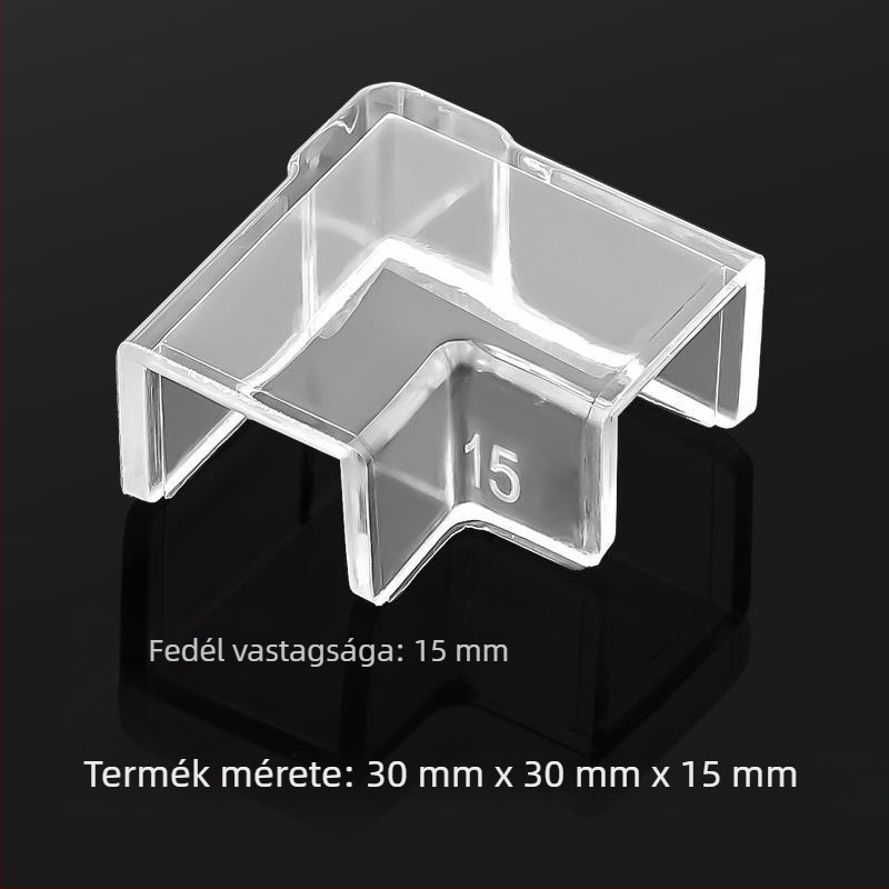 Átlátszó védőfedél sarokvédőkkel, rugalmas üveg ütközés elleni, puha akril háromszög alakú gyermek-akvárium