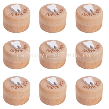 Egyszerű tömörfa baba fogkefe kerek univerzális gyerek magzati haj fa fogkefe köldökzsinór bükkfa fogtároló doboz