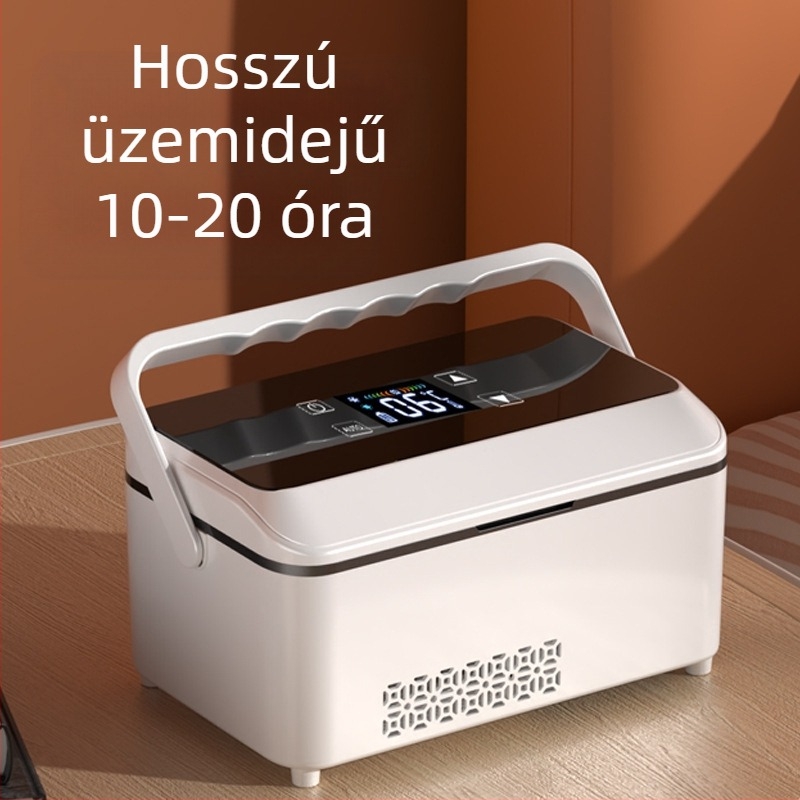 Kubao hordozható inzulin hűtőszekrény mini autó otthoni kettős felhasználású 0-8 fokos hűtés US8 újratölthető kis hűtőszekrény