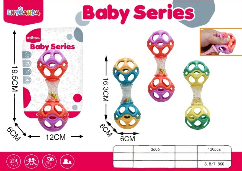 [Anya és baba dögös modell] Baba kézcsörgő Manhattan kézfogó lyuklabda koragyermekkori nevelés szenzoros integrációs tréning kézfogó labda játék