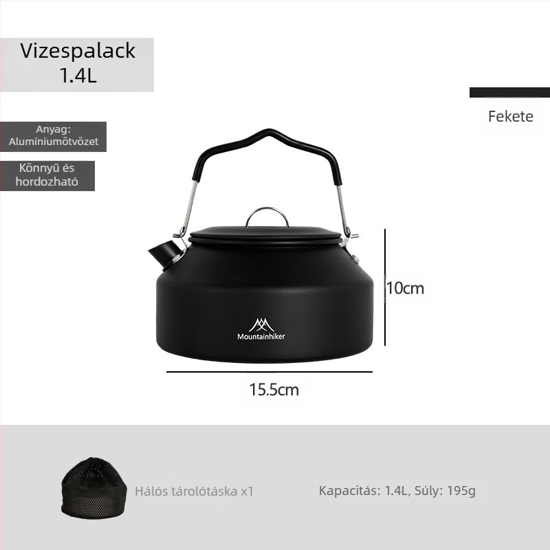 mountainhiker Mountain Guest Új termék Kültéri Kemping Kemping Piknik Hordozható Rozsdamentes Acél Teáskanna