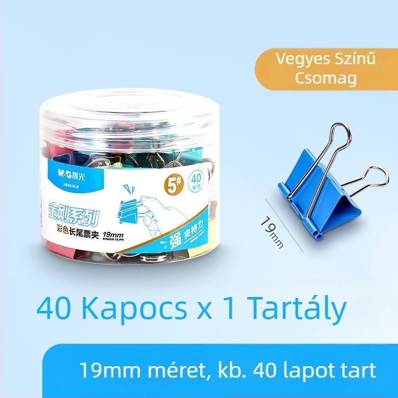 Chenguang írószer színes hosszú farokcsipesz nagy teszt gemkapocs 25mm kicsi fecskefarkú fém csirkefarokcsipesz irattartó kis csipesz