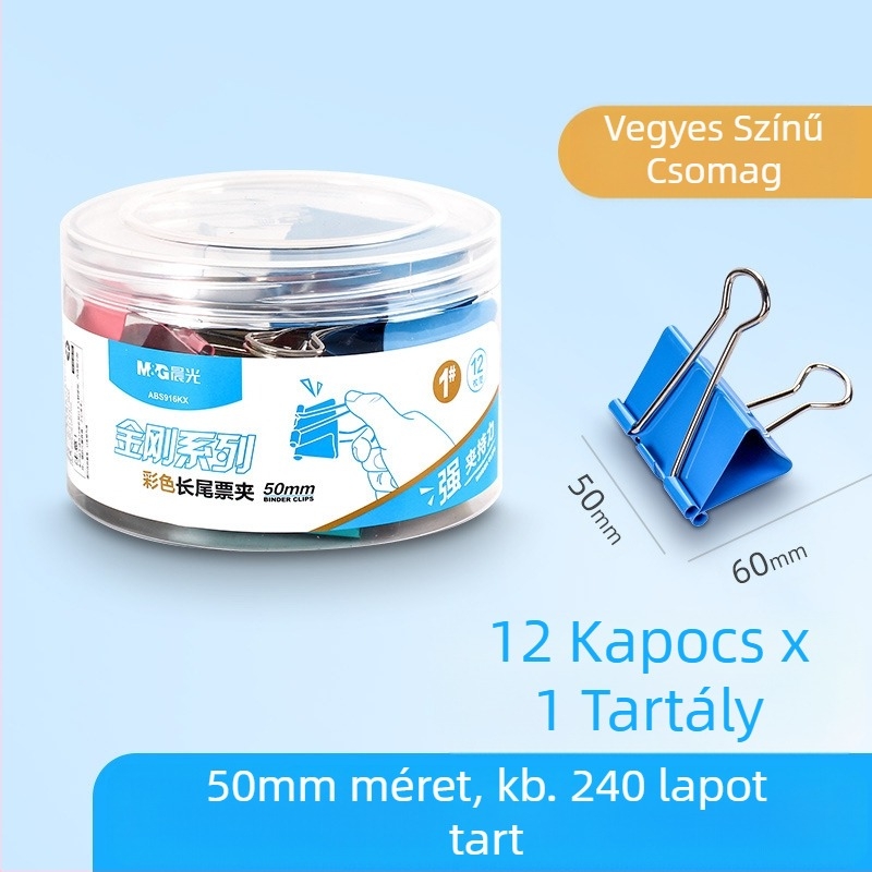 Chenguang írószer színes hosszú farokcsipesz nagy teszt gemkapocs 25mm kicsi fecskefarkú fém csirkefarokcsipesz irattartó kis csipesz