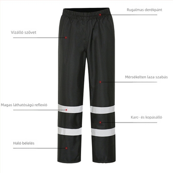 Esőnadrág nagykereskedelmi zavargásgátló esőkabát esőnadrág öltöny vastag Oxford szövet kopásálló fényvisszaverő férfi lovagló alsótest vízálló nadrág