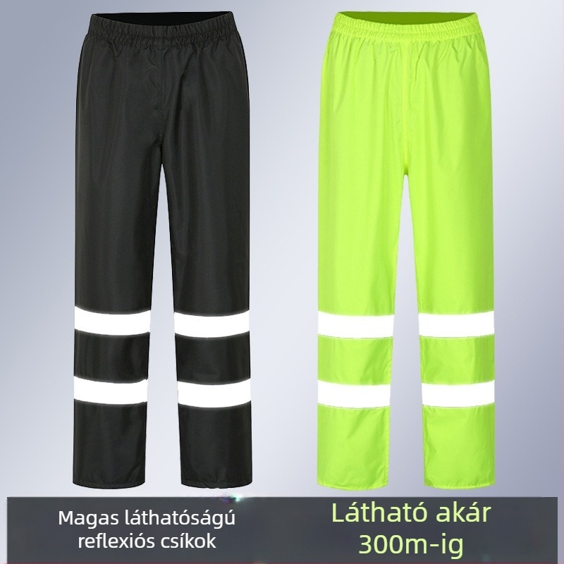 Esőnadrág nagykereskedelmi zavargásgátló esőkabát esőnadrág öltöny vastag Oxford szövet kopásálló fényvisszaverő férfi lovagló alsótest vízálló nadrág