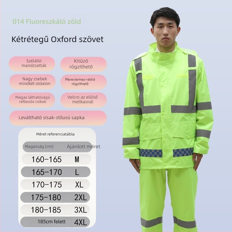 Esőnadrág nagykereskedelmi zavargásgátló esőkabát esőnadrág öltöny vastag Oxford szövet kopásálló fényvisszaverő férfi lovagló alsótest vízálló nadrág