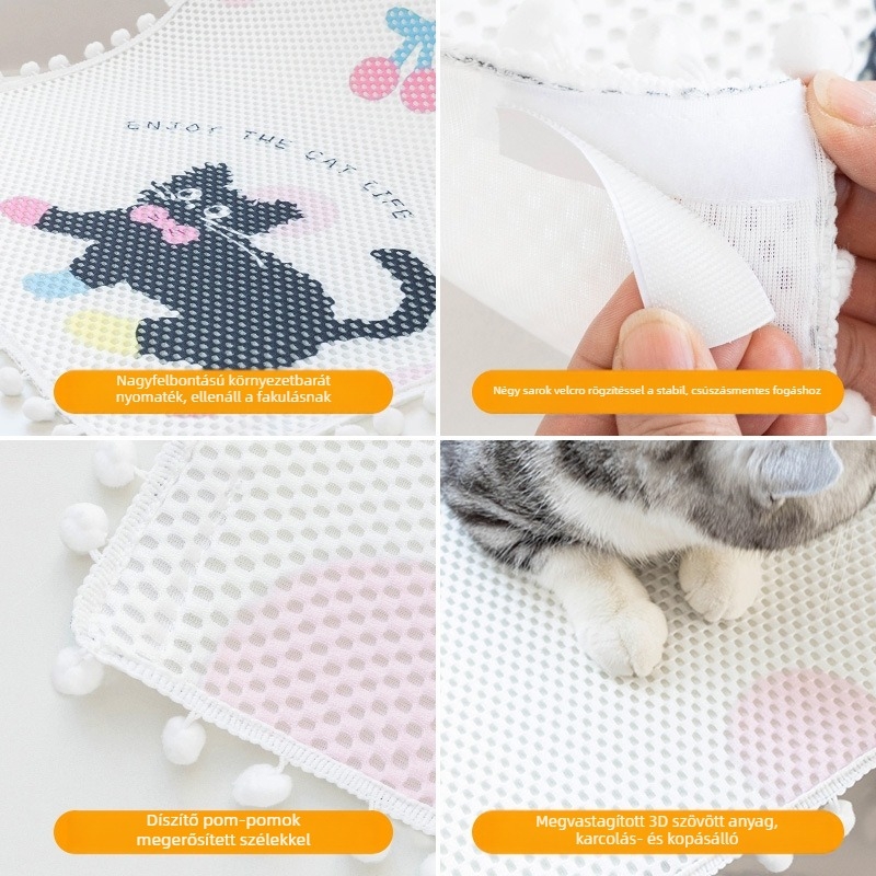 Macskaalom szőnyeg, fröccsenésgátló, kihúzásgátló macskaalom doboz, szűrőhomok szőnyeg, vastagított extra nagy kisállat szőnyeg, macskakarmolásgátló szőnyeg macskáknak és kutyáknak