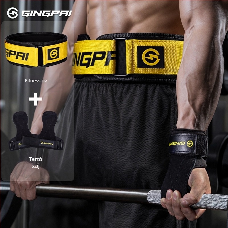 Védő deréköv súlyemeléshez – guggoláshoz, felhúzáshoz és powerliftinghez, állítható kompresszió, tépőzár
