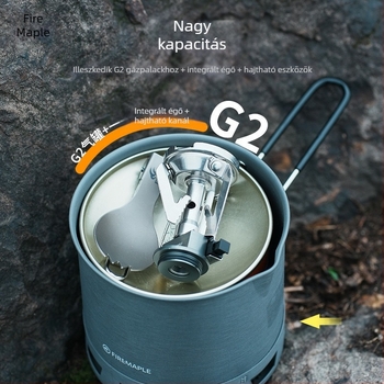 Többfunkciós Green II forró, egyfazékos kültéri edény, kempingezéshez, túrázáshoz, hegymászáshoz, főzéshez, univerzális edény