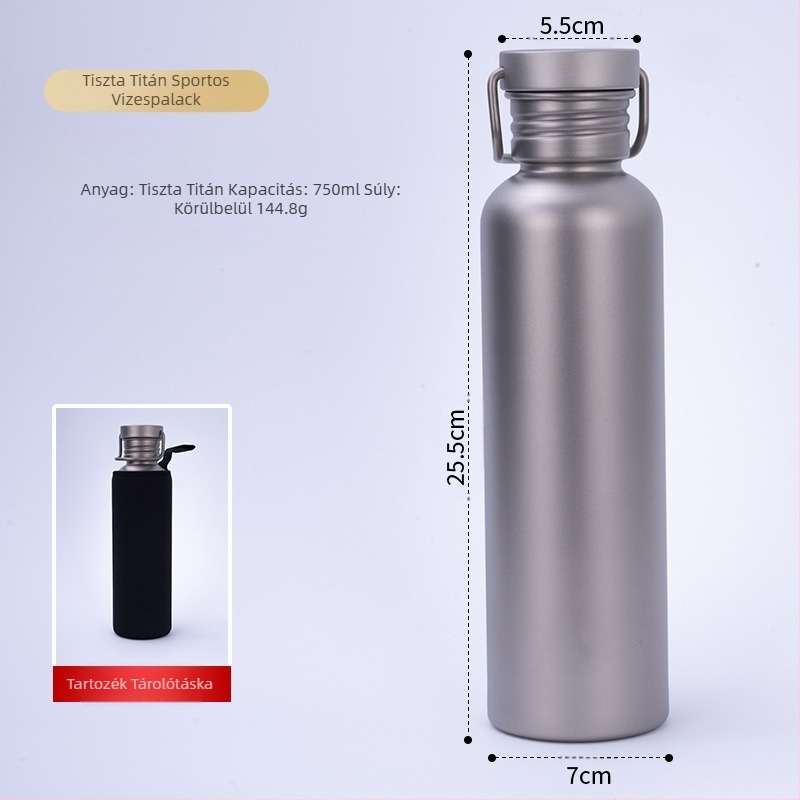 Tiszta titán sport kerékpáros vízforraló, kültéri sport vízforraló, hordozható utazópohár, könnyű kemping vízforraló, kalapácsmintás vízforraló