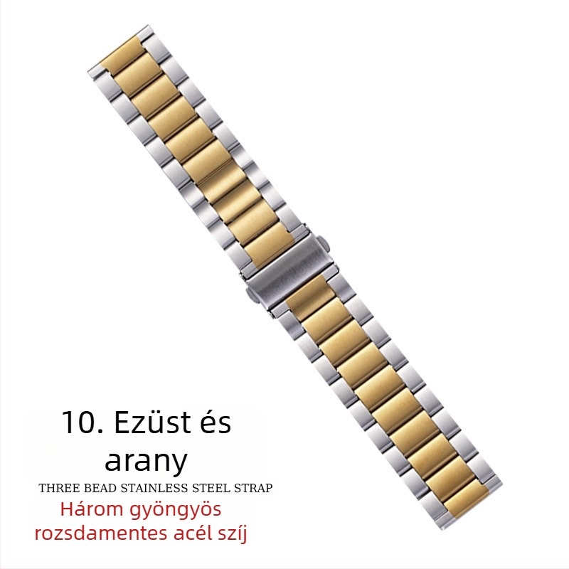 Alkalmas Apple Watch szíjhoz iWatch óraszíj háromgyöngyös rozsdamentes acél fémlemez szíj S10 Apple Watch szíj