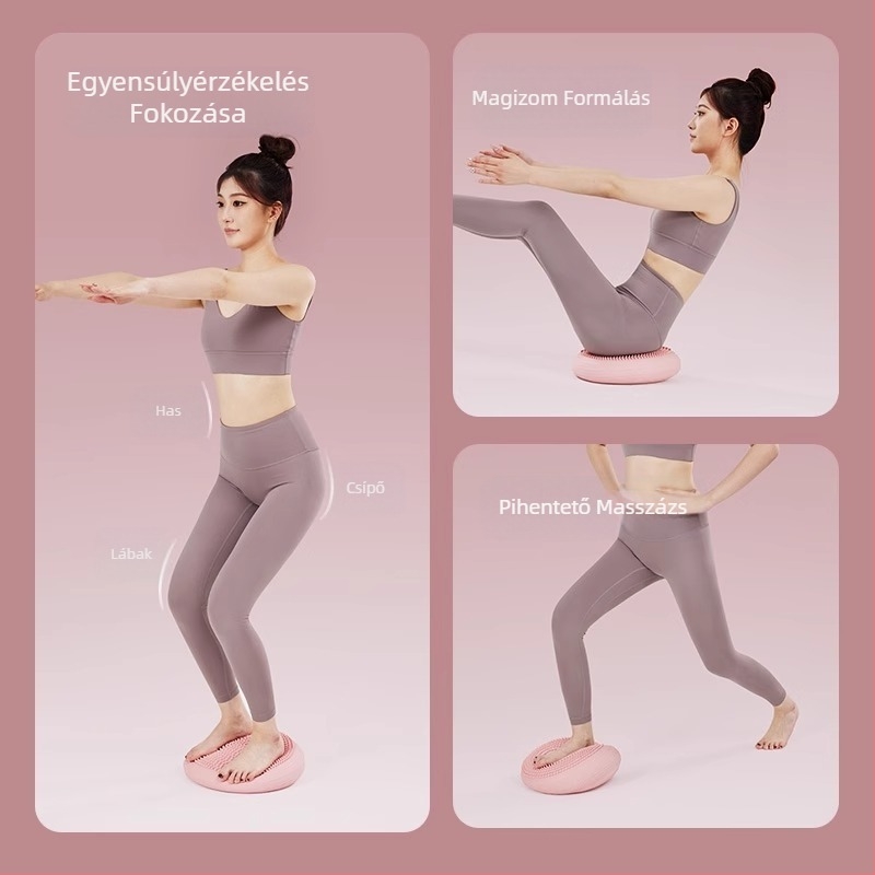 Új PVC jóga egyensúlyozó szőnyeg felfújható masszázspárna vastagított robbanásbiztos egyensúlyozó labda