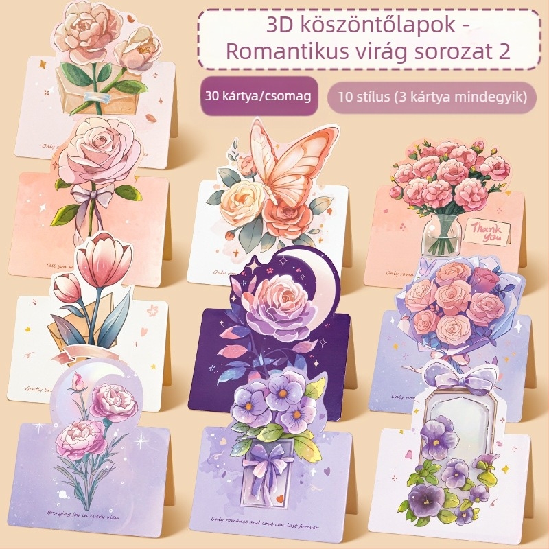 Tanárnapi kézzel készített üdvözlőlapok Gyermekeknek szóló barkácsolás Szülő-gyermek készítés Háromdimenziós virágcsokor kártyák Óvodai ajándékanyagok tanároknak