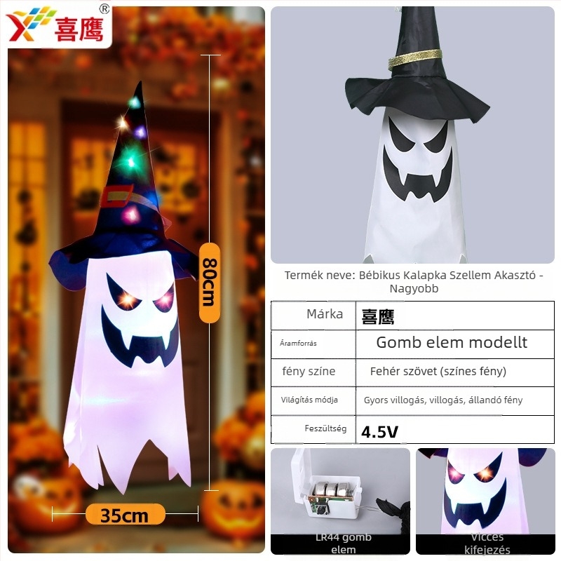 Határokon átnyúló Amazon új Halloween LED dekoratív lámpák szellem függőlámpák szellem fesztivál szoba hangulatvilágítás