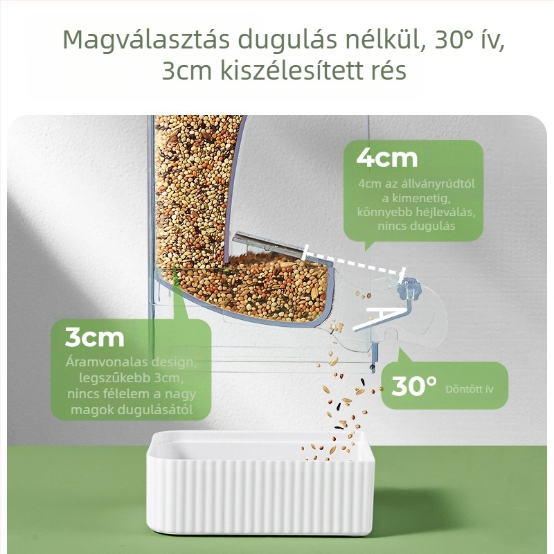 yee papagáj automata etető madár pelyvaelválasztás szóródásgátló fröccsenésgátló xuanfeng bazsarózsa ivóvíz etetés speciális kellékek
