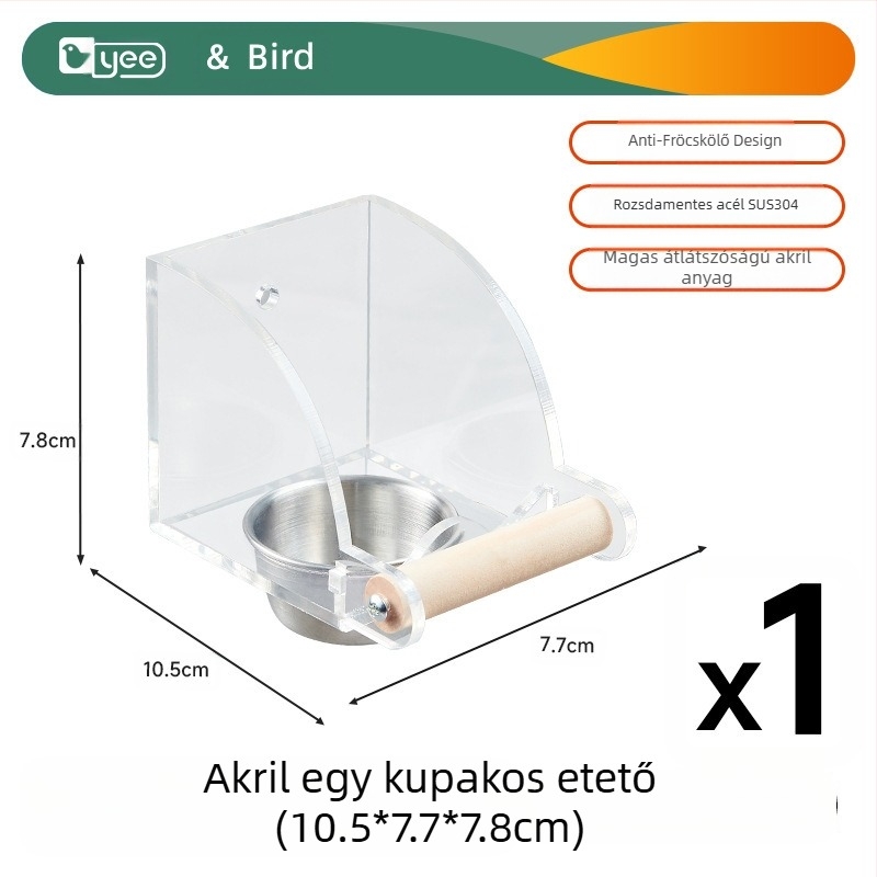 yee papagáj automata etető madár pelyvaelválasztás szóródásgátló fröccsenésgátló xuanfeng bazsarózsa ivóvíz etetés speciális kellékek