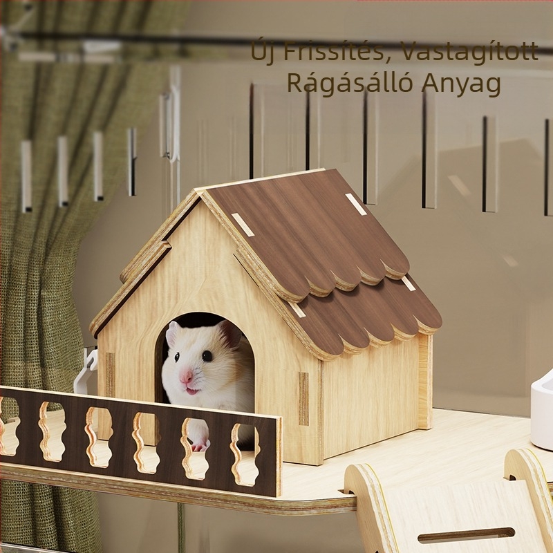 Hörcsögketrec Golden Bear különleges akril nagy átlátszó luxus villa tenyészdoboz kellékek játékok olcsó készlet