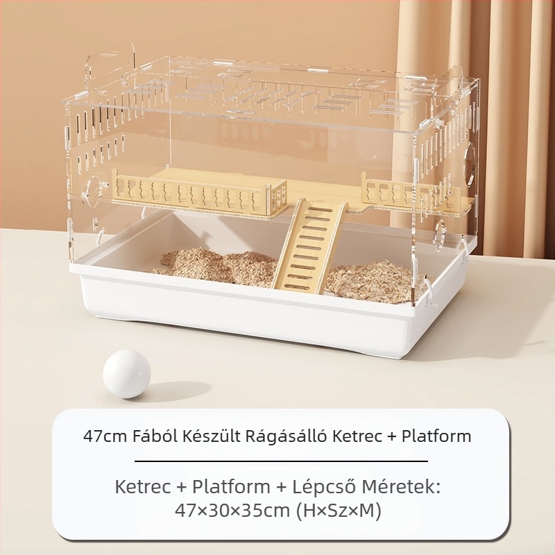 Hörcsögketrec Golden Bear különleges akril nagy átlátszó luxus villa tenyészdoboz kellékek játékok olcsó készlet