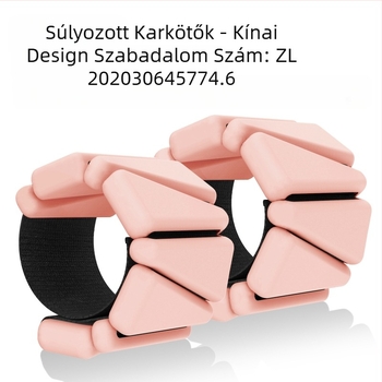 Háromszög alakú monokróm tépőzáras karkötő karerősítő edzés sport fitnesz csuklóerő terhelés állítható univerzális méret