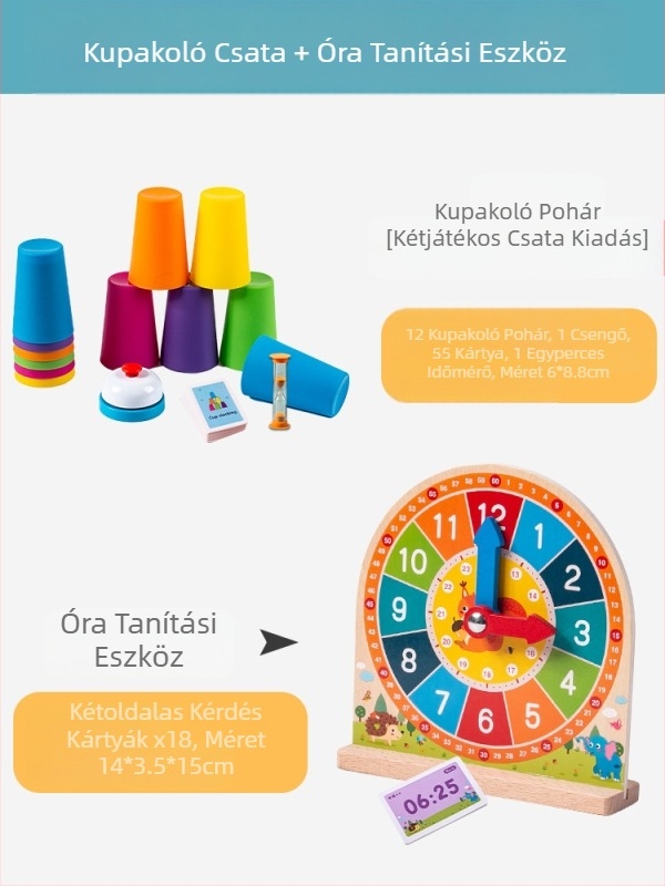 Gyermekek Versenyképes Kupa Gyorsan Rakható Kupa Óvoda Korai Nevelés Intelligencia Szín Kogníció Szülő-gyermek Interaktív Társasjáték Játékok Határokon Átnyúló