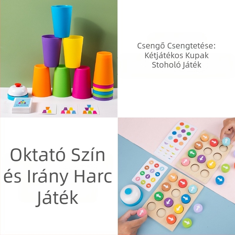 Gyermekek Versenyképes Kupa Gyorsan Rakható Kupa Óvoda Korai Nevelés Intelligencia Szín Kogníció Szülő-gyermek Interaktív Társasjáték Játékok Határokon Átnyúló