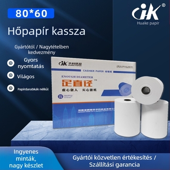 Termikus pénztárgéppapír 5730-5740-5750 szupermarketi nyugta 8060 nyomtatópapír konyhai sorhoz kis fekete tubus nagykereskedelem