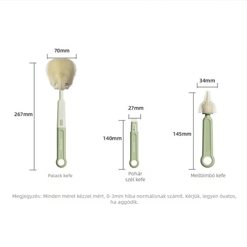 Szilikon mellbimbó tisztító kefe újszülött baba mellbimbójához kis kefe cumisüveg tisztító kefe öltönyhöz