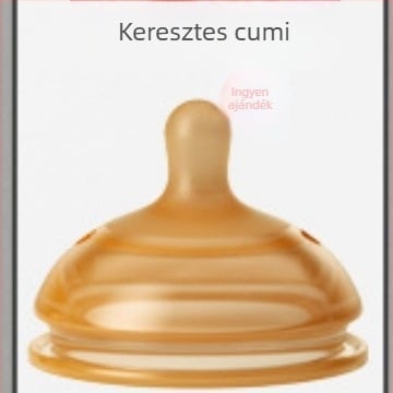 Szilikon cumisüveg újszülötteknek, 6 hónapos kortól, ív alakú cumi anyatejjel