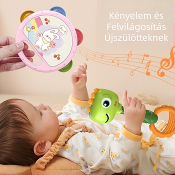 Határokon átnyúló gyermek kéz taps tambura homok kalapács fiúk és lányok koncentrációs tréning intellektuális fejlődés agy csörgő korai nevelési játékok