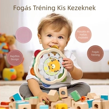 Határokon átnyúló gyermek kéz taps tambura homok kalapács fiúk és lányok koncentrációs tréning intellektuális fejlődés agy csörgő korai nevelési játékok