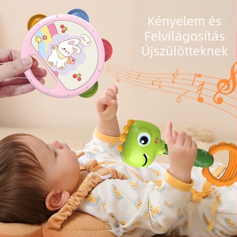 Határokon átnyúló gyermek kéz taps tambura homok kalapács fiúk és lányok koncentrációs tréning intellektuális fejlődés agy csörgő korai nevelési játékok